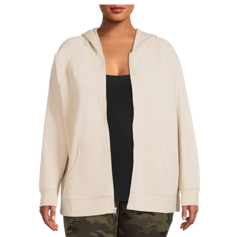 Zip Front Fleece Hoodie Hooded Sweatshirt Jacket
